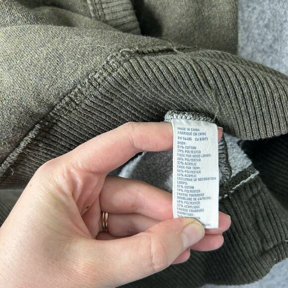 Vintage American Eagle Sweatshirt Mens XL Hooded Green Y2K Gorpcore - Picture 9 of 9